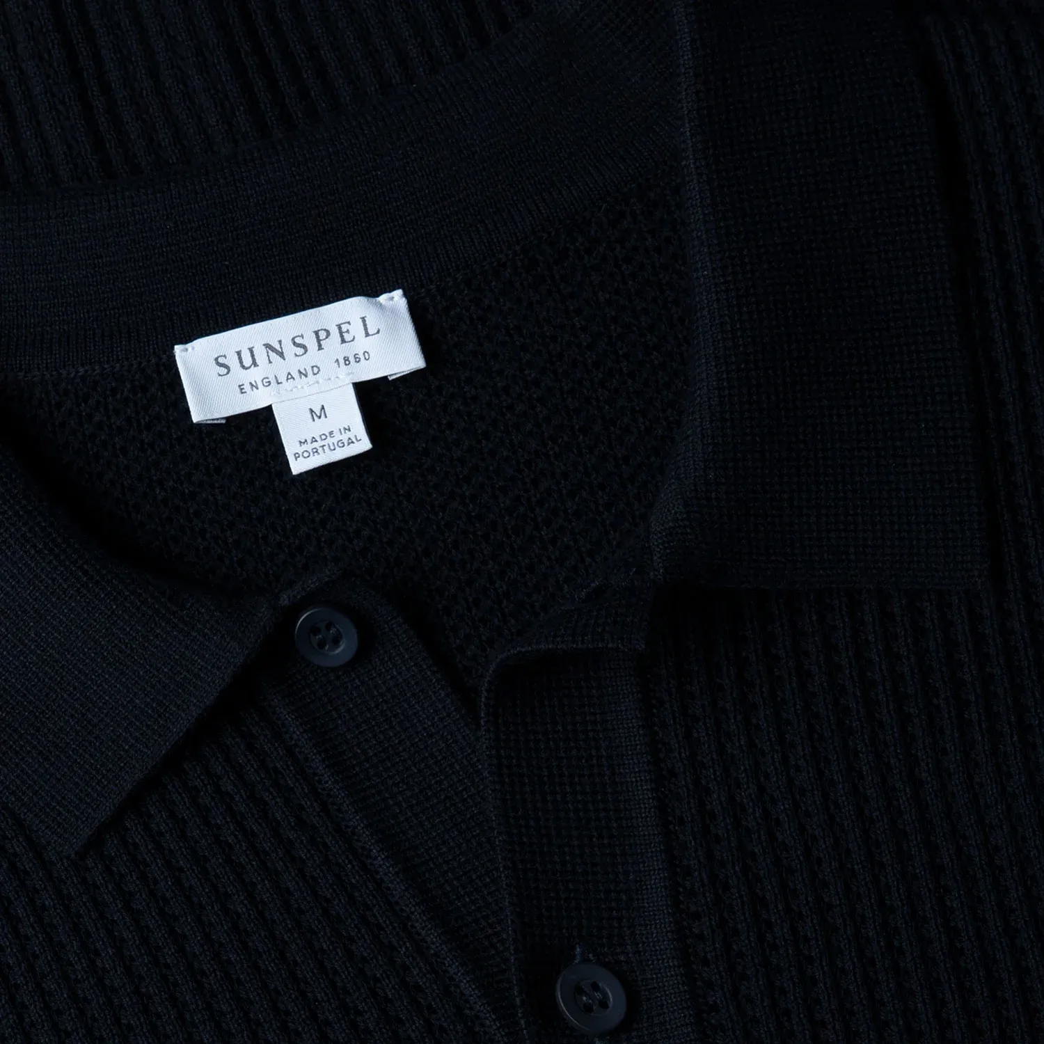 S/S Mesh Stitch Polo Shirt - Navy sold by Stomping Ground product image thumbnail 2