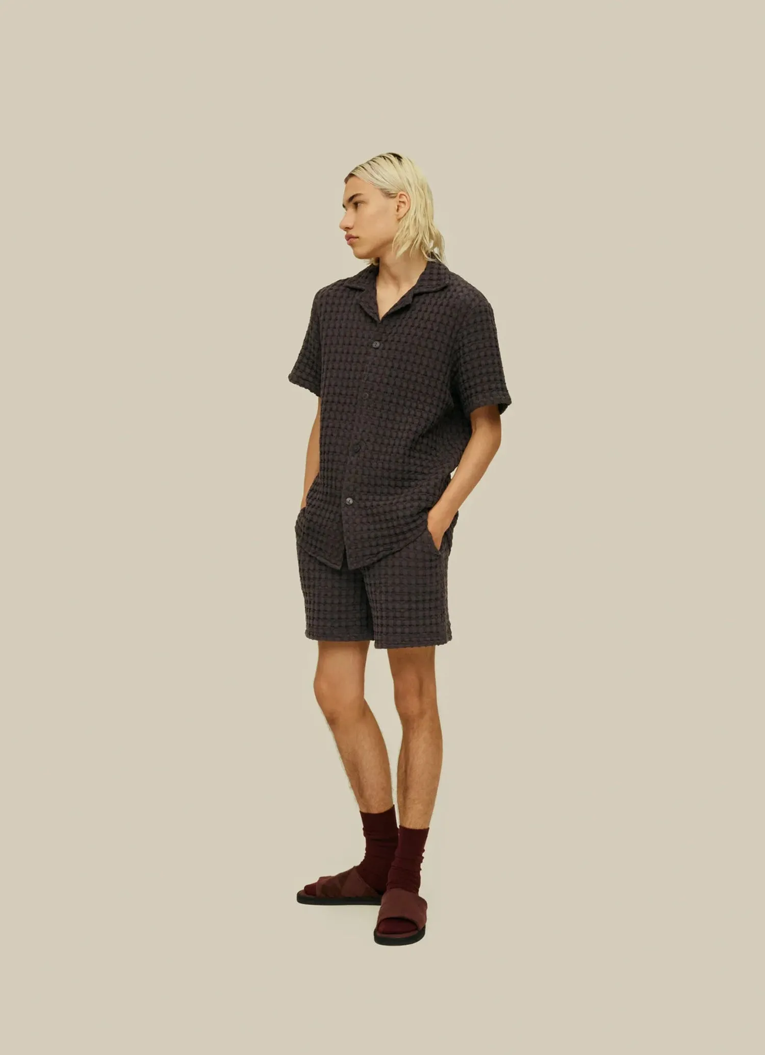 Cuba Waffle Shirt - Nearly Black sold by Stomping Ground product image thumbnail 3