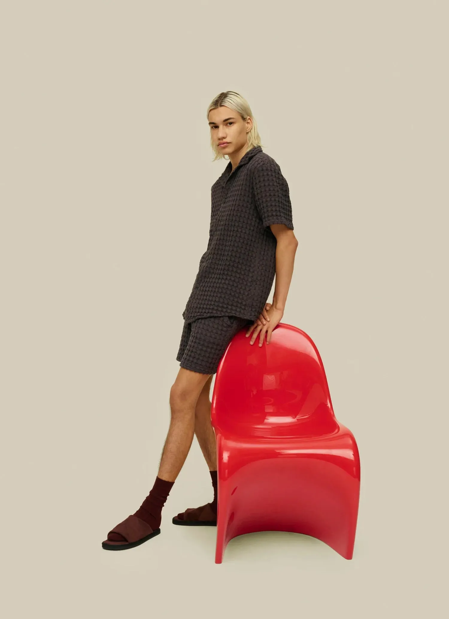 Cuba Waffle Shirt - Nearly Black sold by Stomping Ground product image thumbnail 2