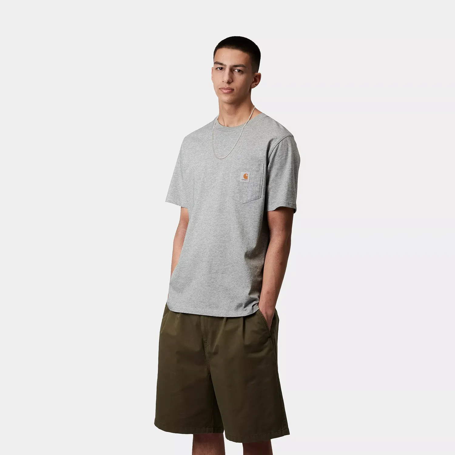 S/S Pocket T-shirt- Grey Heather sold by Stomping Ground product image thumbnail 2