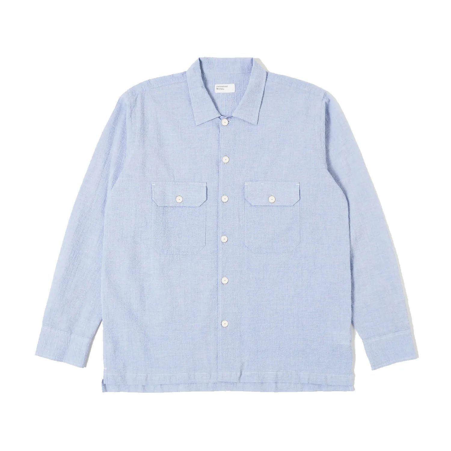 L/S Utility Shirt - Pale Blue Seersucker sold by Stomping Ground
