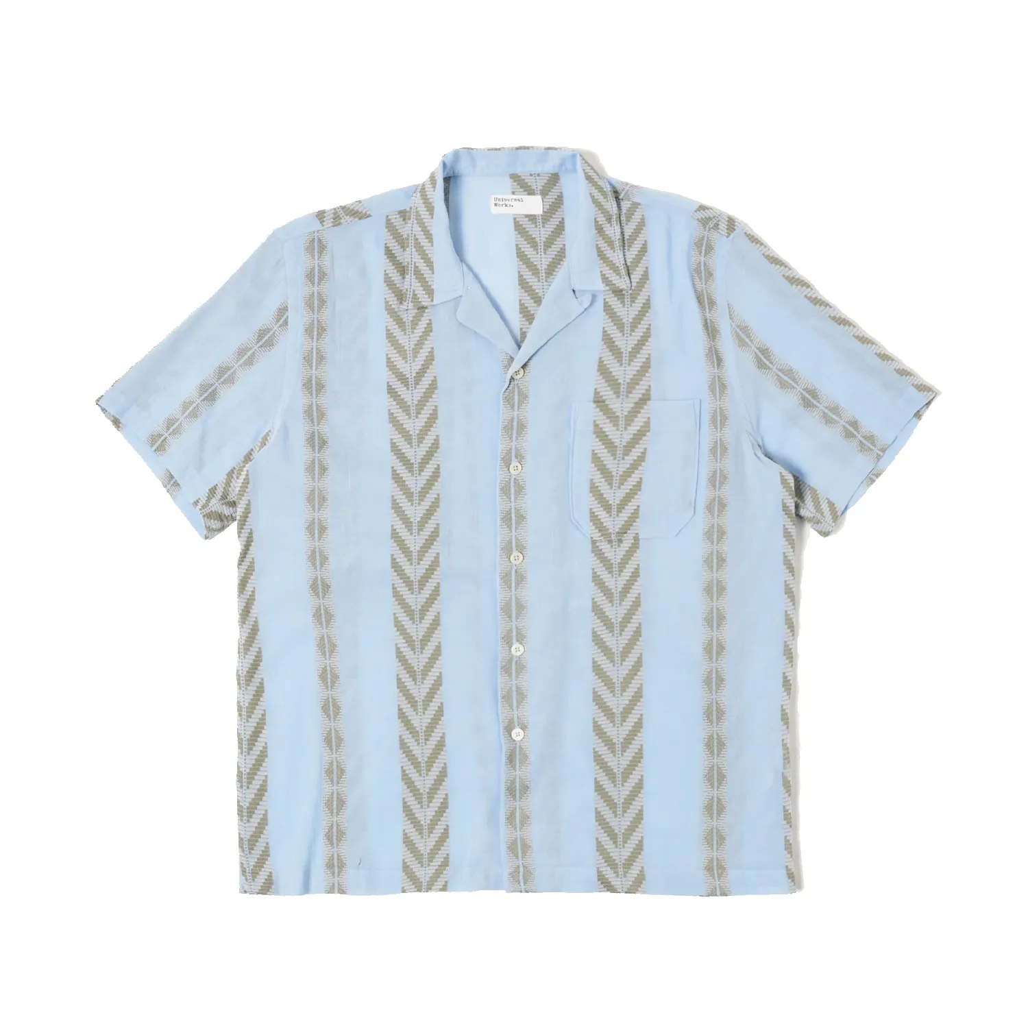 Road Shirt - Pale Blue Hendrix Beach Stripe sold by Stomping Ground