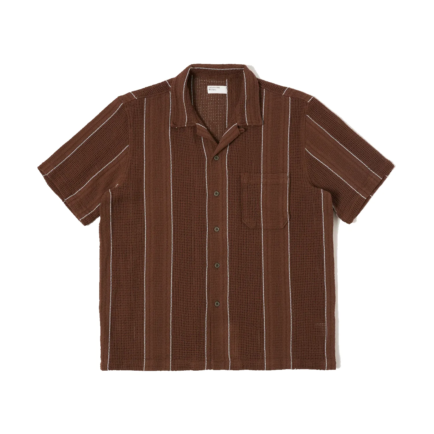 Road Shirt - Brown Reef Stripe Cotton sold by Stomping Ground