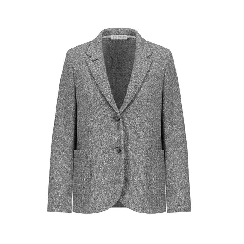 Bicolour Frise Blazer - Medium Grey sold by Stomping Ground