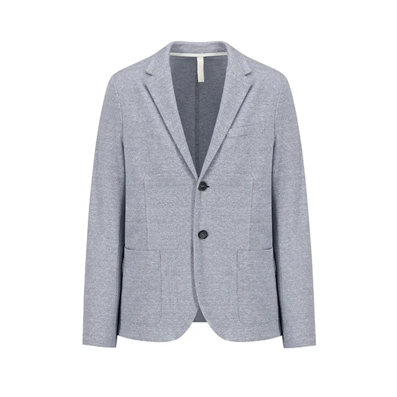 Cotton Linen Melange Blazer  - Light Blue sold by Stomping Ground