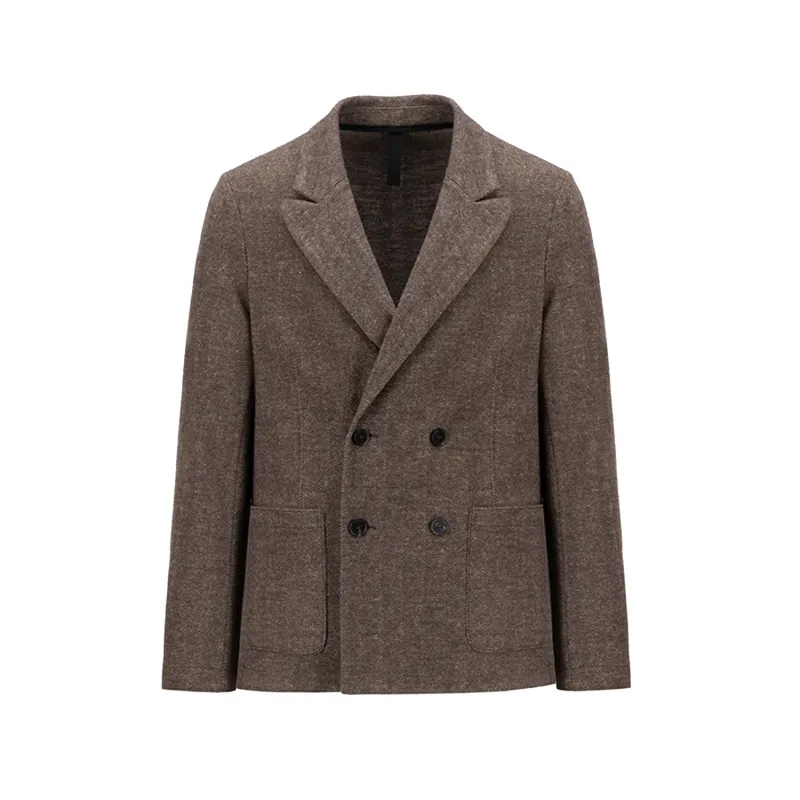 D.B. Peak Lapel Moleskin Blazer - Brown Tweed sold by Stomping Ground