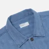 L/S Utility Shirt - Washed Indigo Herringbone sold by Stomping Ground