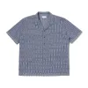 Dean Road Shirt - Navy Tile 3 Cotton sold by Stomping Ground