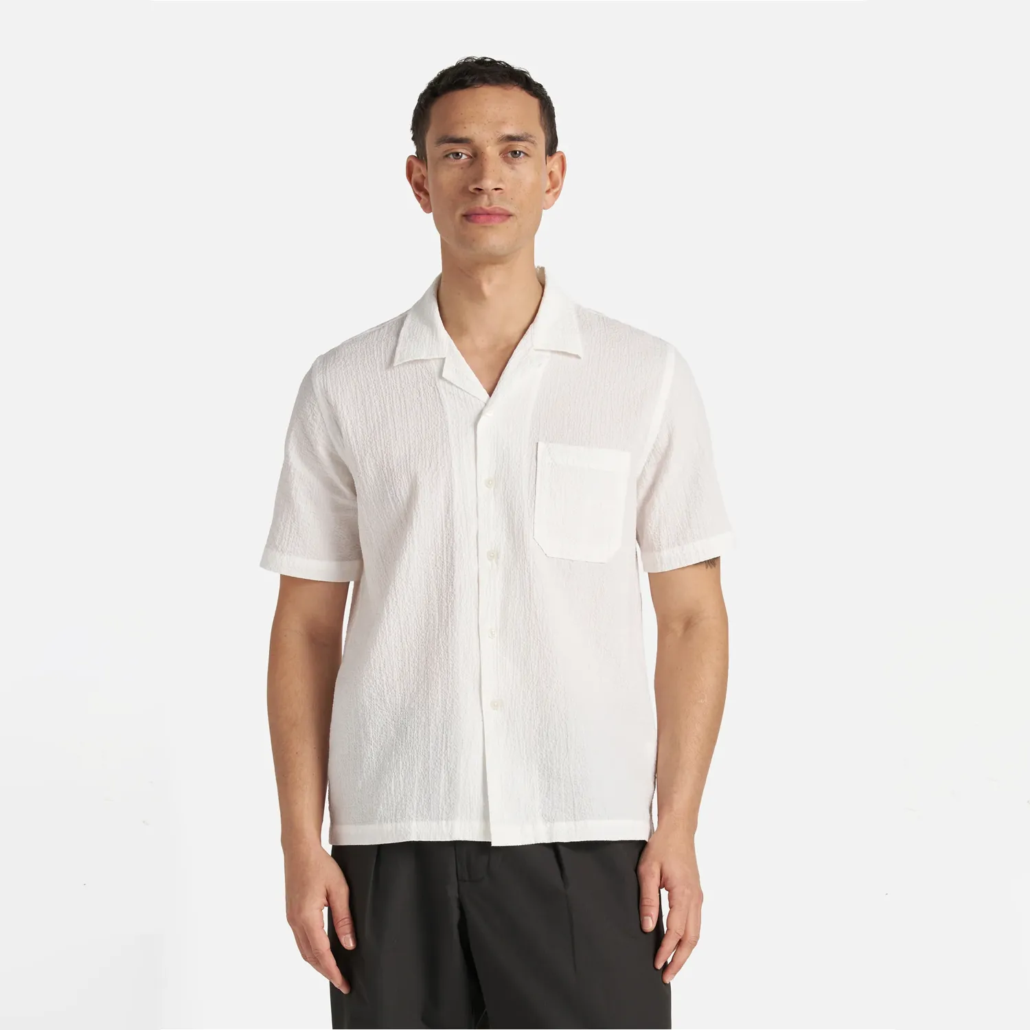 Road Shirt - White Seersucker sold by Stomping Ground product image thumbnail 3