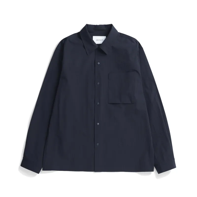 Carsten L/S Solotex Twill Shirt - Dark Navy made by Norse Projects