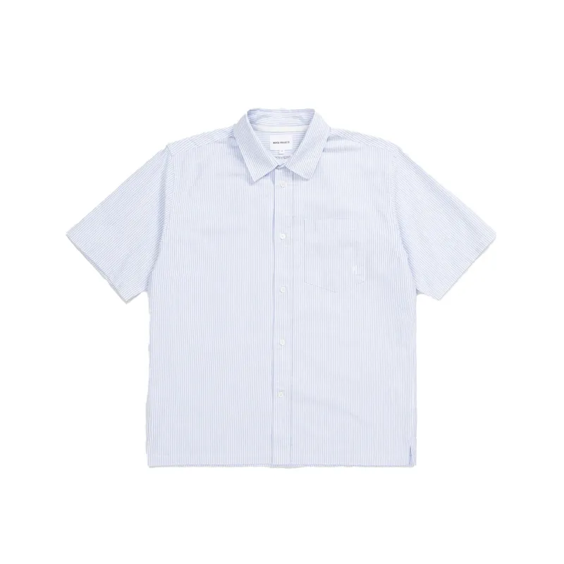 Ivan S/S Relaxed Oxford Shirt - Blue Stripe sold by Stomping Ground