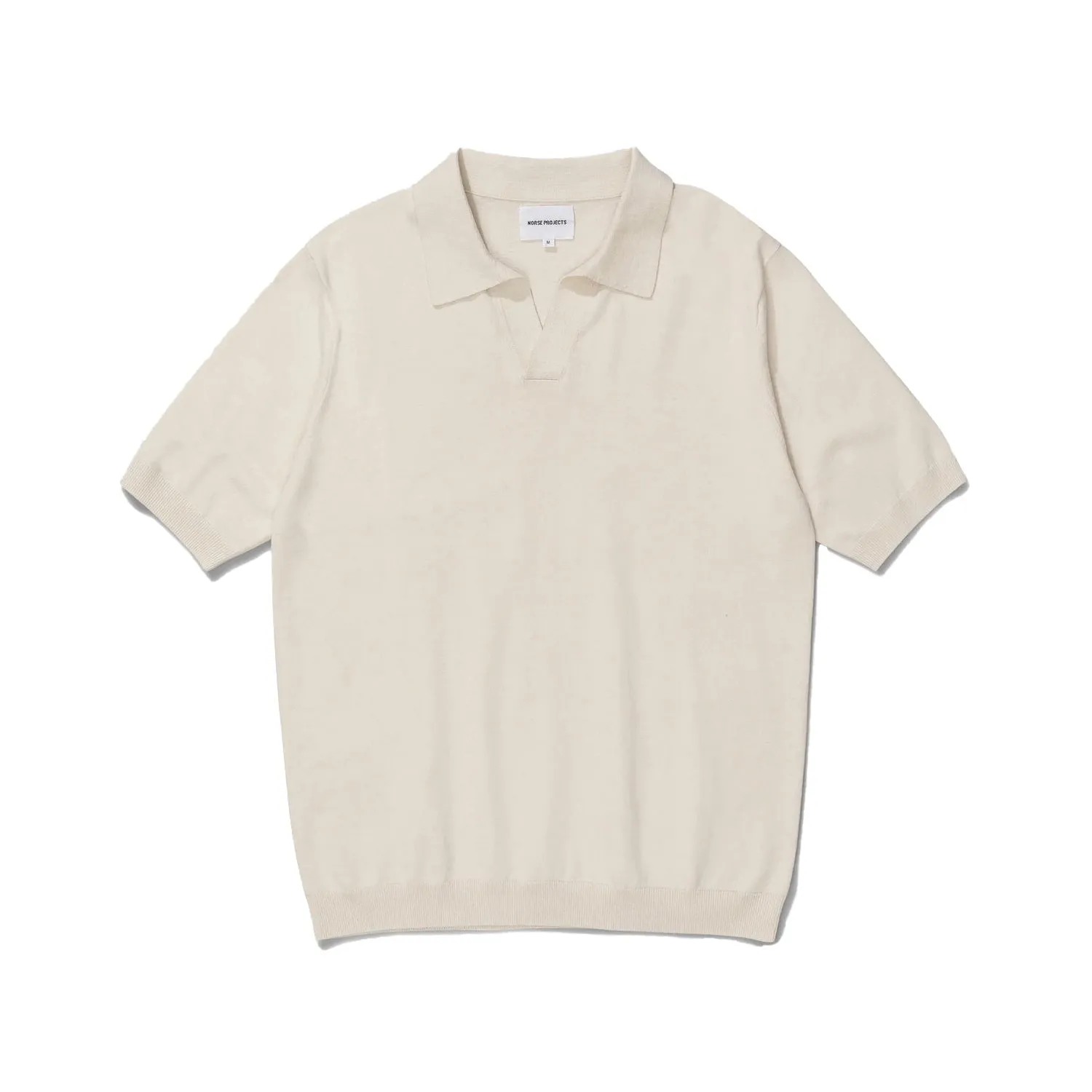 Leif Cotton Linen S/S Polo - Kit White sold by Stomping Ground