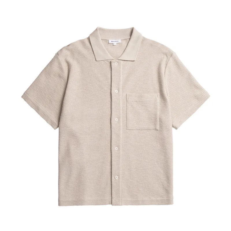 Gustav Crochet Jersey Shirt - Oatmeal sold by Stomping Ground