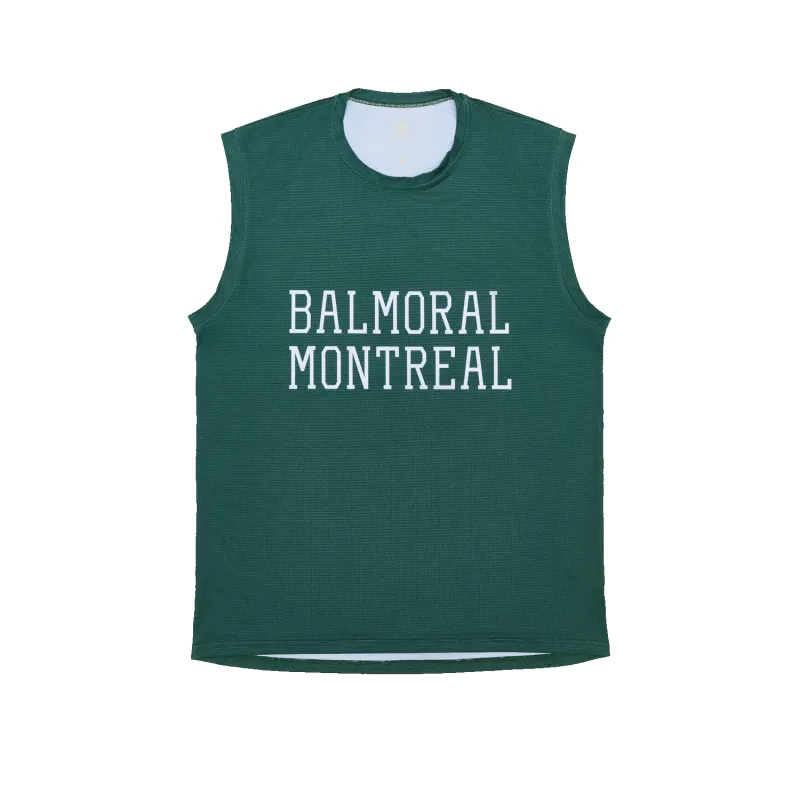 Hudson Muscle Tee - Forest Green / White sold by Stomping Ground