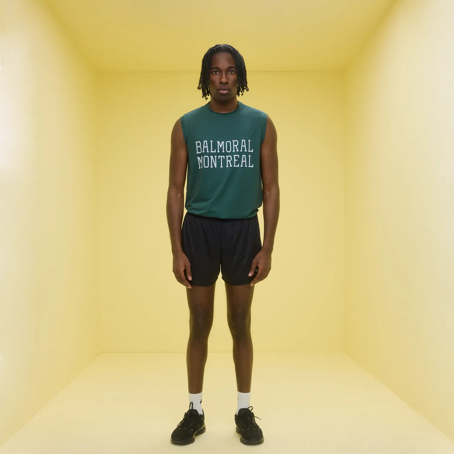 Hudson Muscle Tee - Forest Green / White sold by Stomping Ground product image thumbnail 3