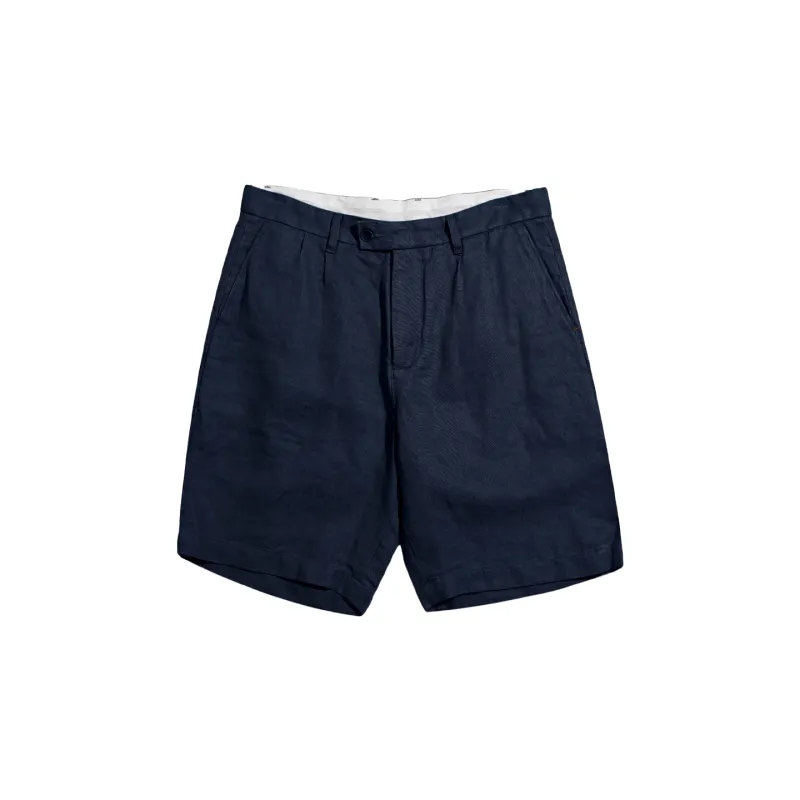 Double Pleated Short - Navy Iris sold by Stomping Ground
