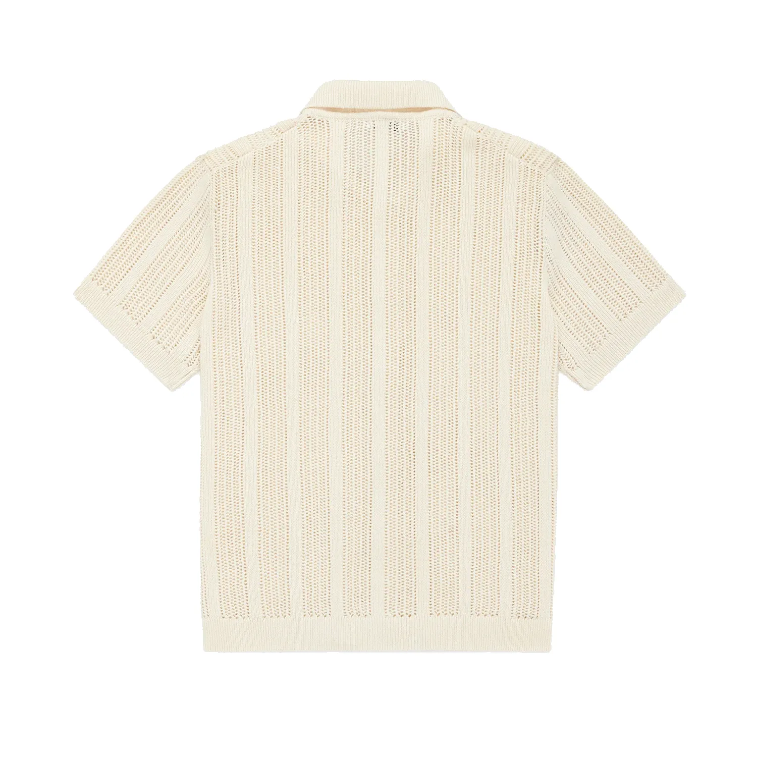 Short Sleeve Knit Shirt - Ecru Mesh Stripe sold by Stomping Ground product image thumbnail 2
