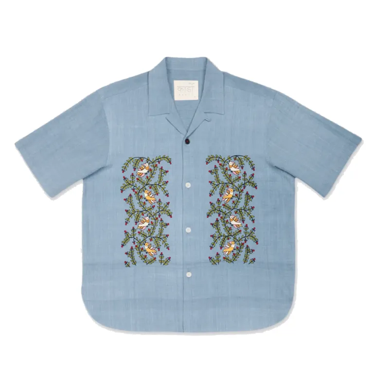 Ronen S/S Shirt - EMB20 - Light Indigo sold by Stomping Ground