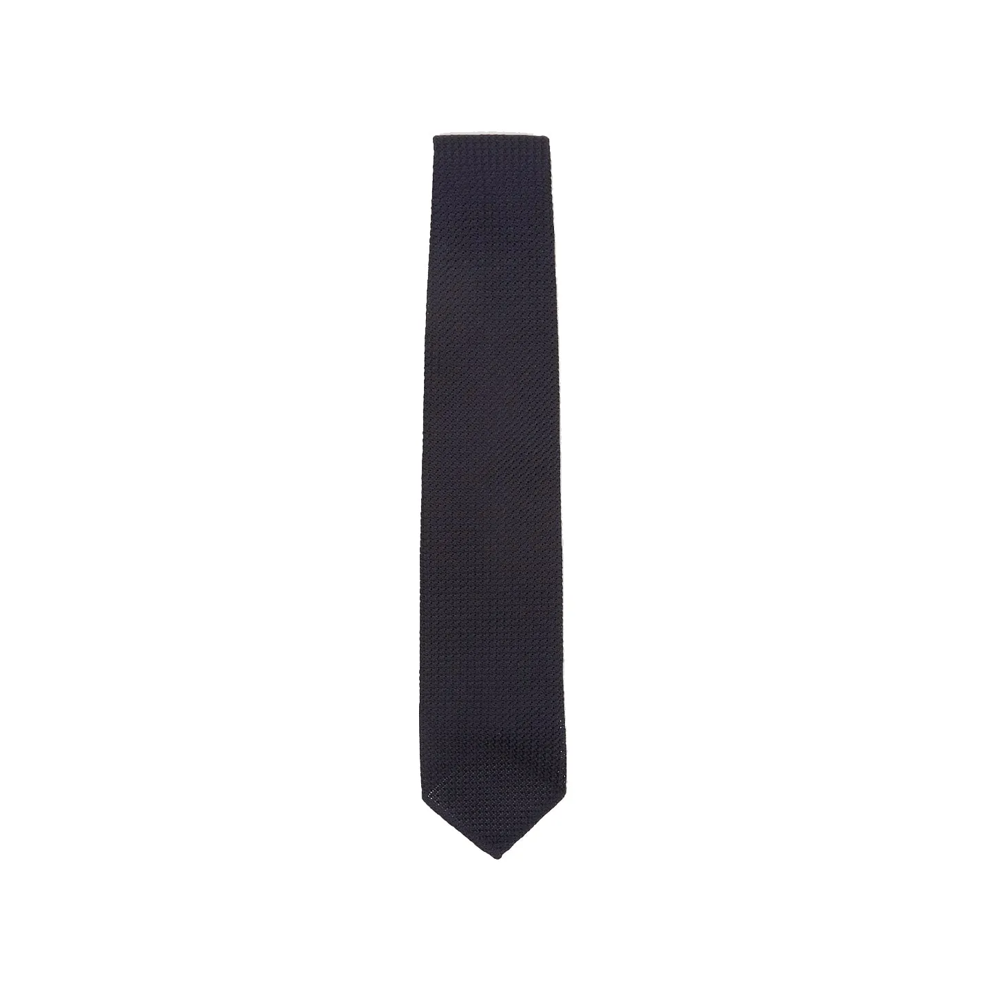 Large Knot Grenadine Silk Tie - Dark Navy sold by Stomping Ground