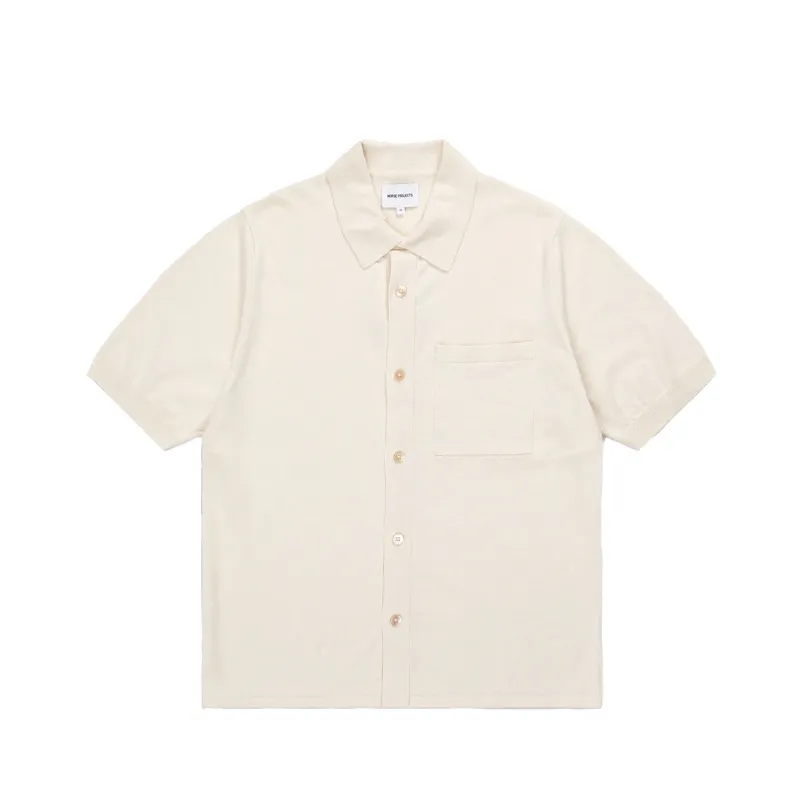 Rollo S/S Cotton Linen Shirt - Kit White sold by Stomping Ground