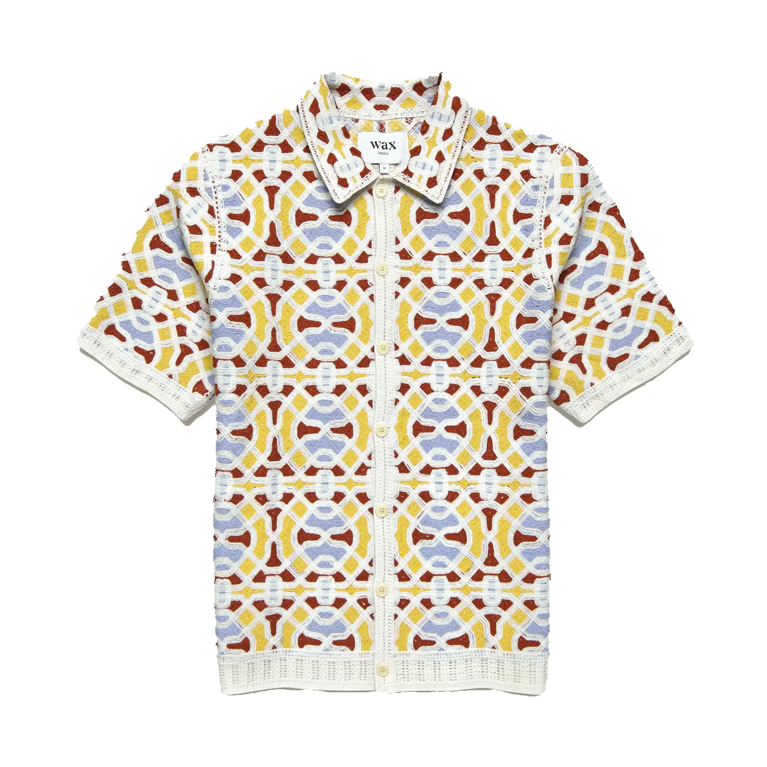 Dorset Shirt - Geo Tile Crochet - Ecru/Multi sold by Stomping Ground