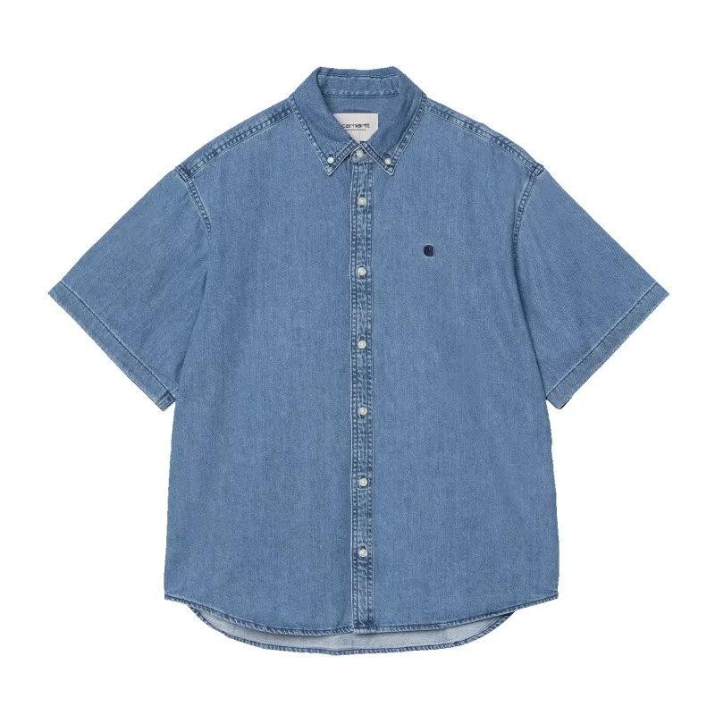 S/S Lucas Shirt - Blue Stone Washed sold by Stomping Ground