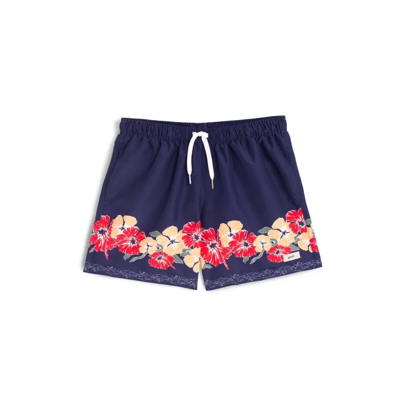 Ornate Bloom Swim Trunk - Midnight Navy made by Bather