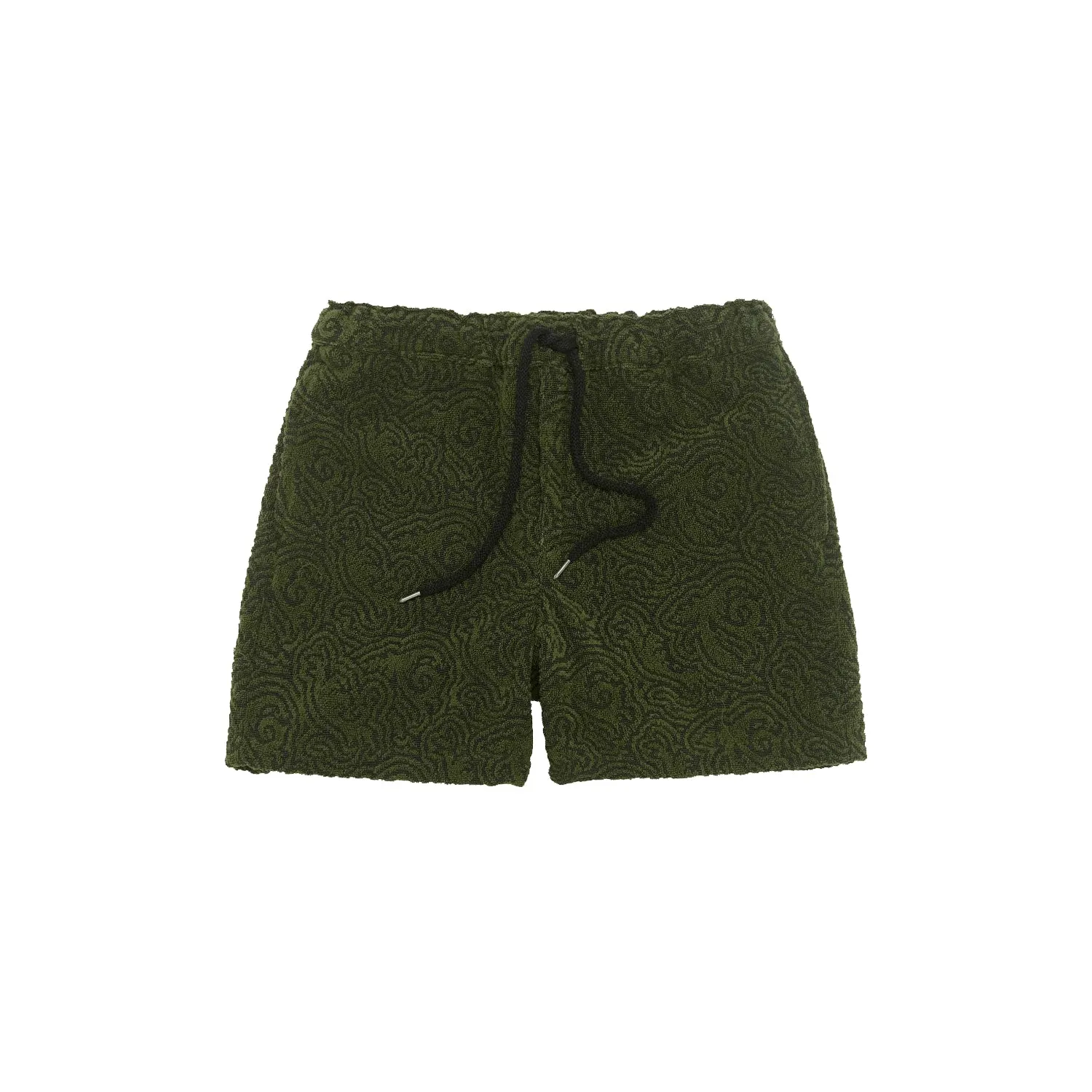 Squiggle Terry Shorts - Green sold by Stomping Ground
