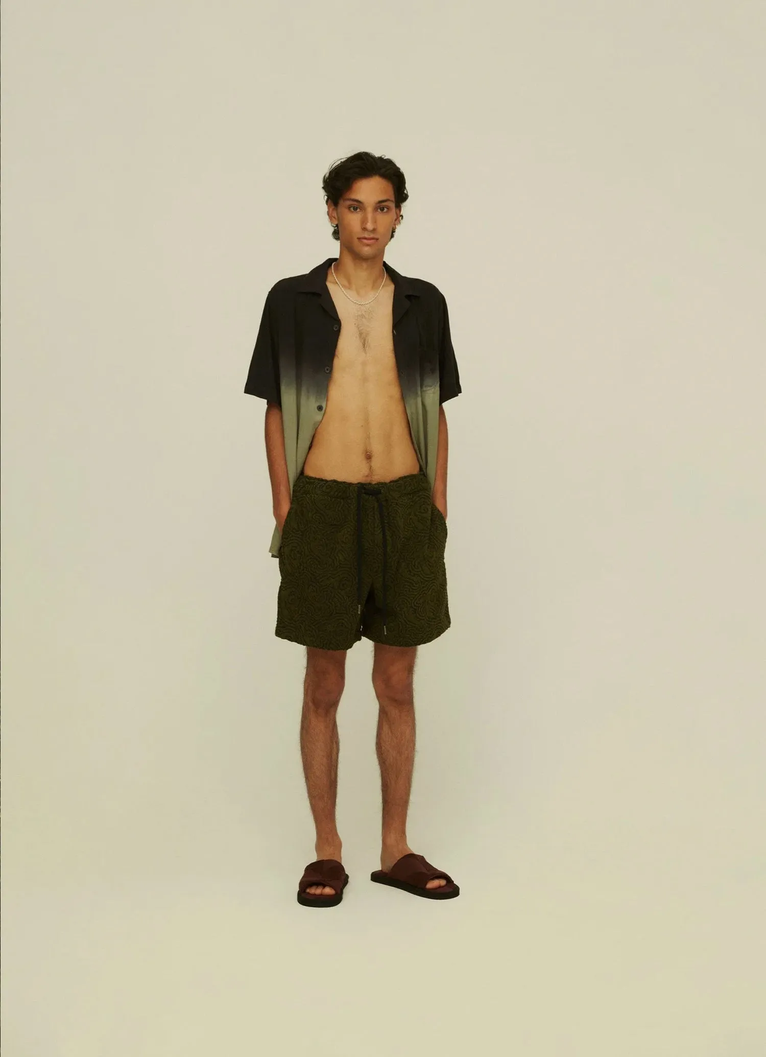Squiggle Terry Shorts - Green sold by Stomping Ground product image thumbnail 2