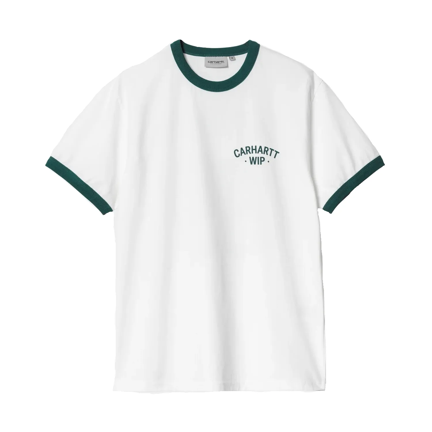 S/S 89 Ringer T-Shirt - White/Rainforest sold by Stomping Ground