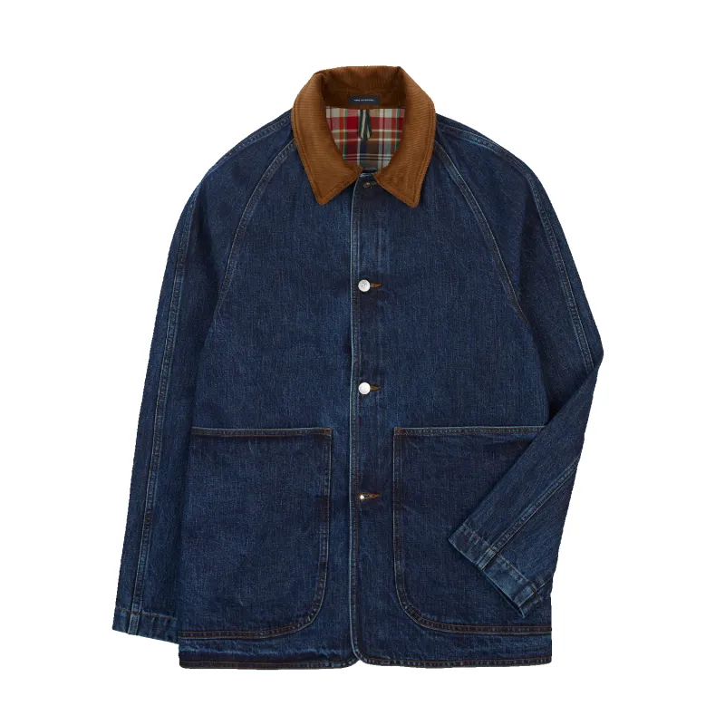 Three Pocket Denim Chore Coat - Stone Wash sold by Stomping Ground