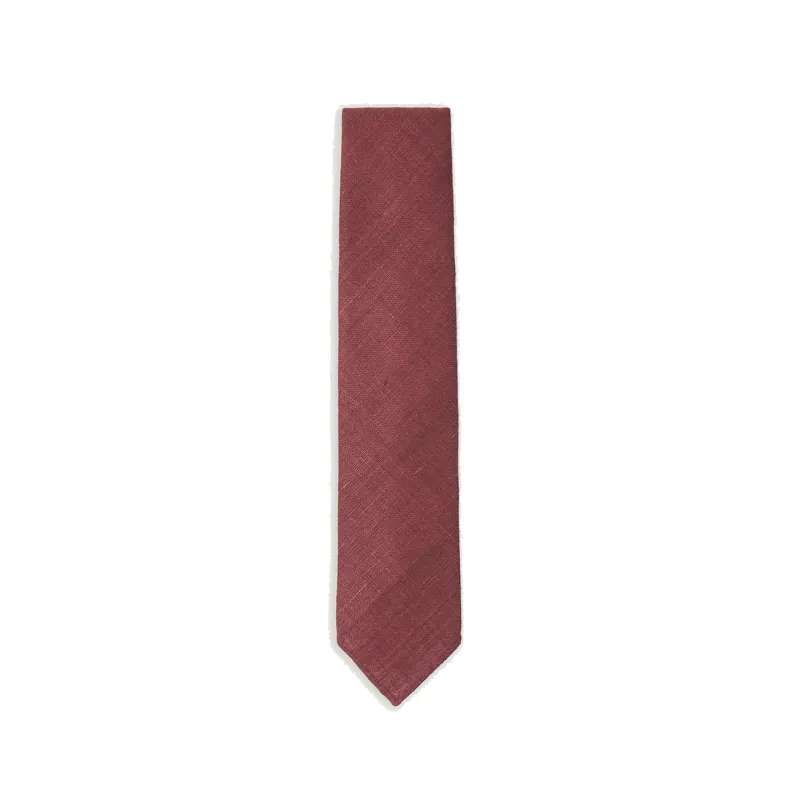 Silk Tussah Tie - Wine sold by Stomping Ground