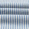 SS Stripe Cotton-Linen Camp Collar - Blue sold by Stomping Ground