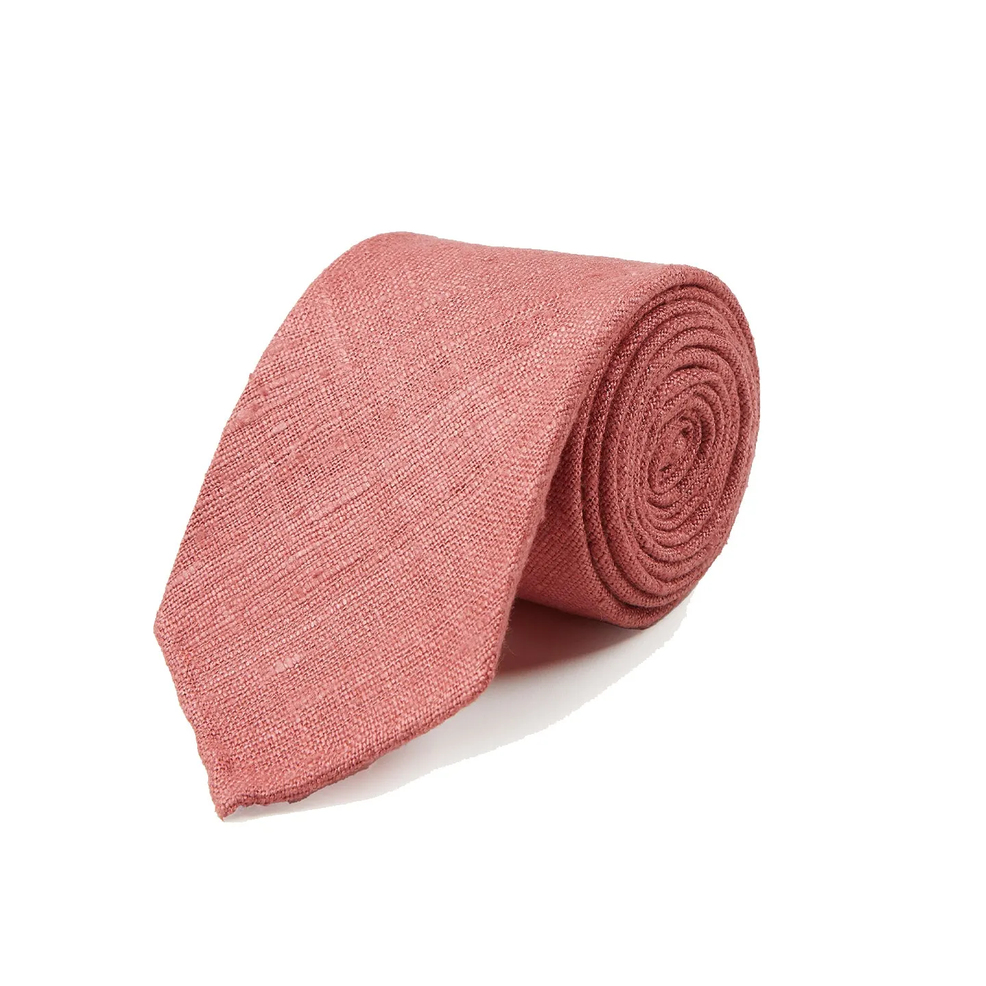 Silk Tussah Tie - Salmon sold by Stomping Ground product image thumbnail 2