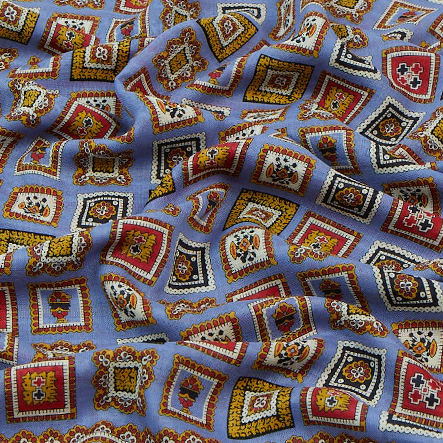 Medallion Tubular Scarf - Black Blue & Gold sold by Stomping Ground product image thumbnail 2