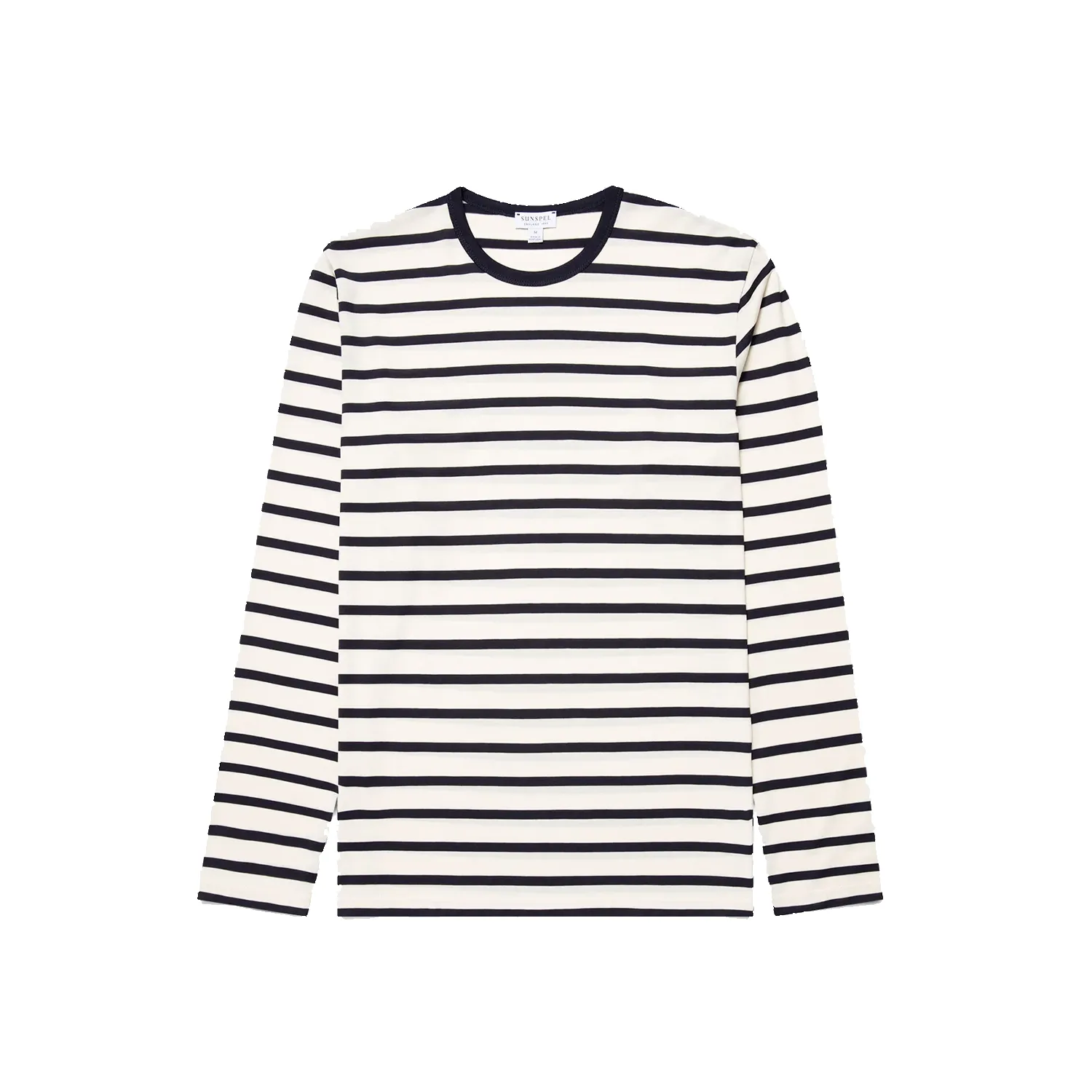 L/S Classic T-Shirt - Ecru/Navy Breton Stripe sold by Stomping Ground