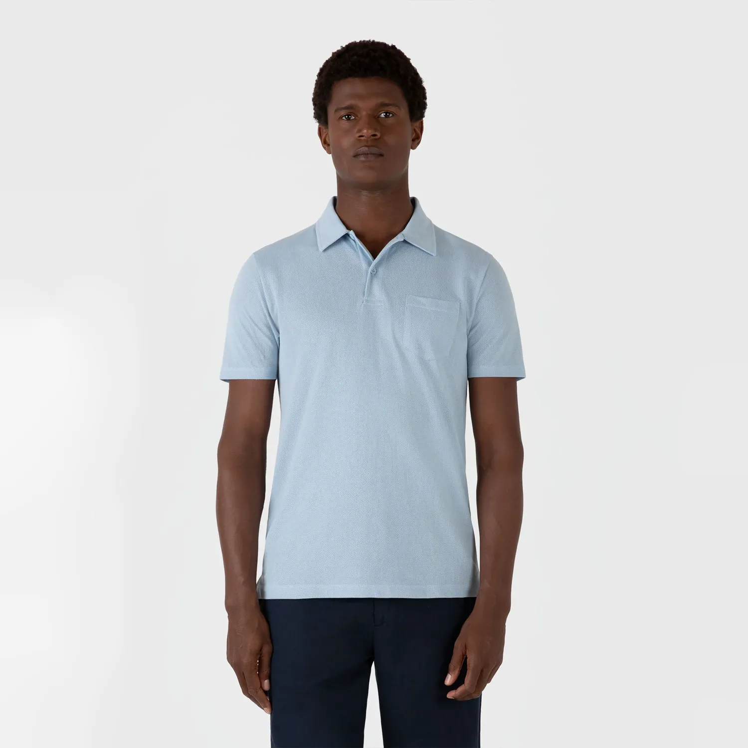 S/S Riviera Polo Shirt - Blue Mist sold by Stomping Ground product image thumbnail 2