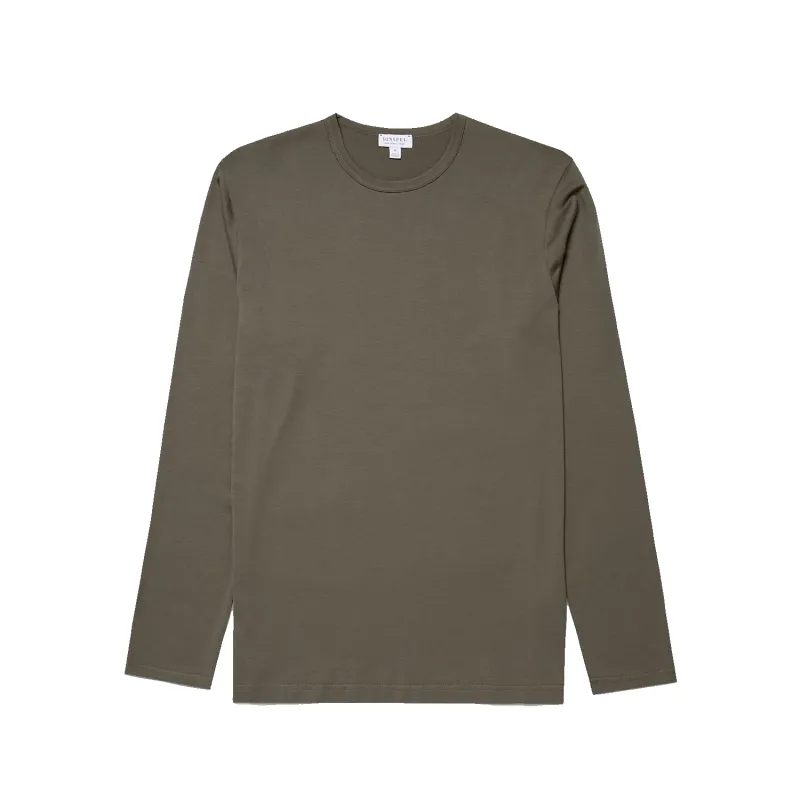 Long Sleeve Classic T-Shirt - Khaki sold by Stomping Ground