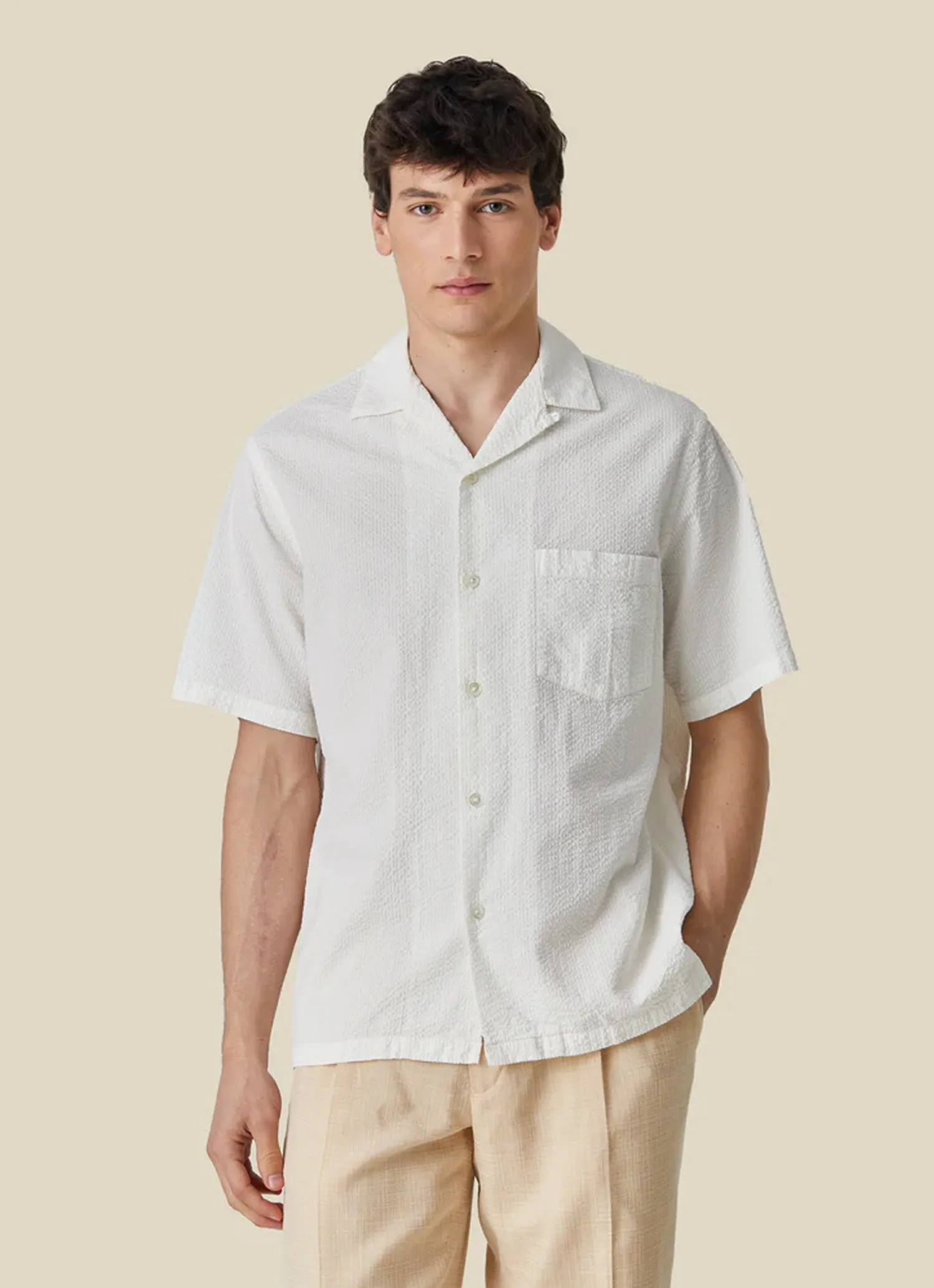 Atlantico Camp Collar Shirt - White sold by Stomping Ground product image thumbnail 2