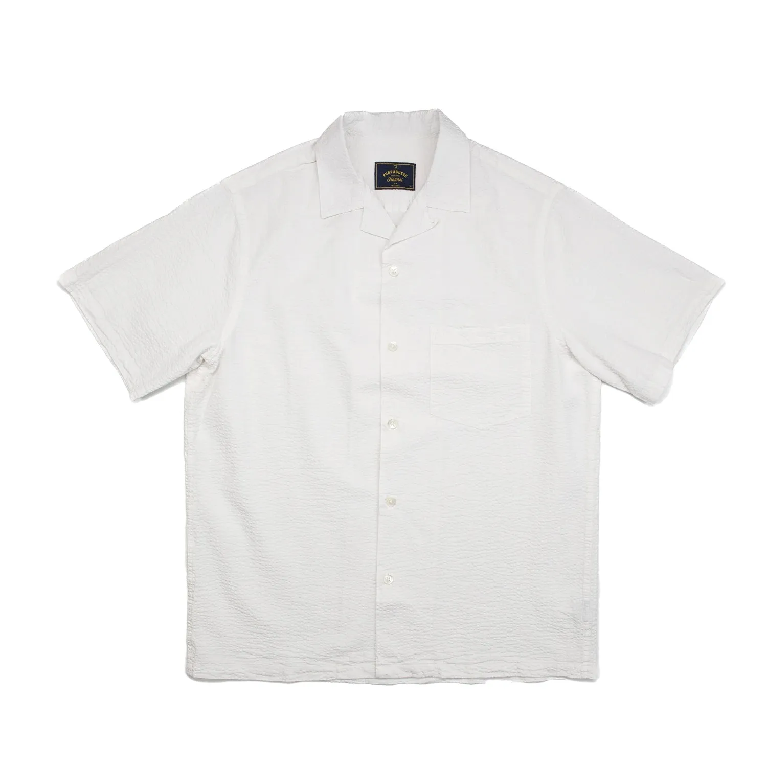 Atlantico Camp Collar Shirt - White sold by Stomping Ground