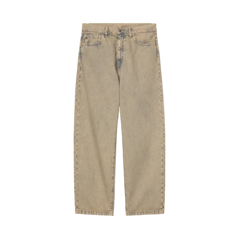 Landon Pant Cotton 'Smithtown' Denim - Blue/Leather sold by Stomping Ground