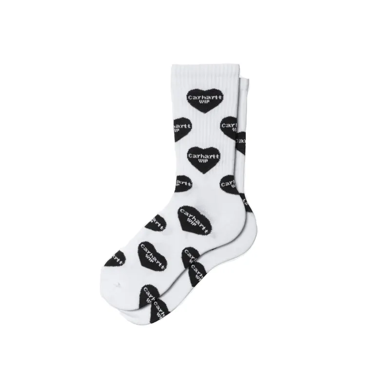 Heart Logo Socks - White sold by Stomping Ground