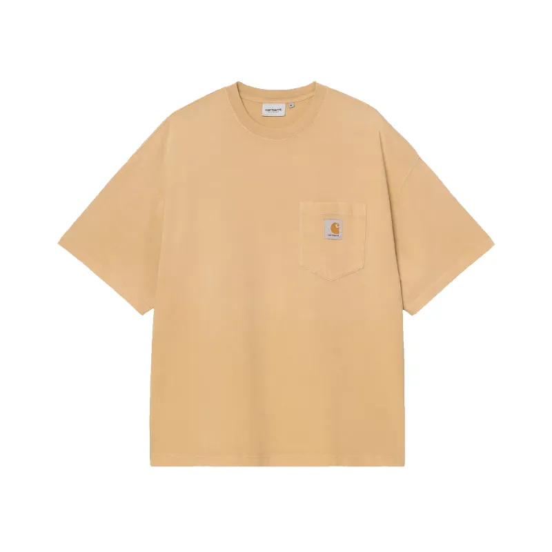 S/S Hudson Pocket T-Shirt - Dusty H Brown Chalk Wash sold by Stomping Ground