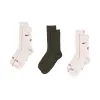Nocta Crew Sock 3 Pack - Light Orewood Brown / Cargo Khaki sold by Stomping Ground