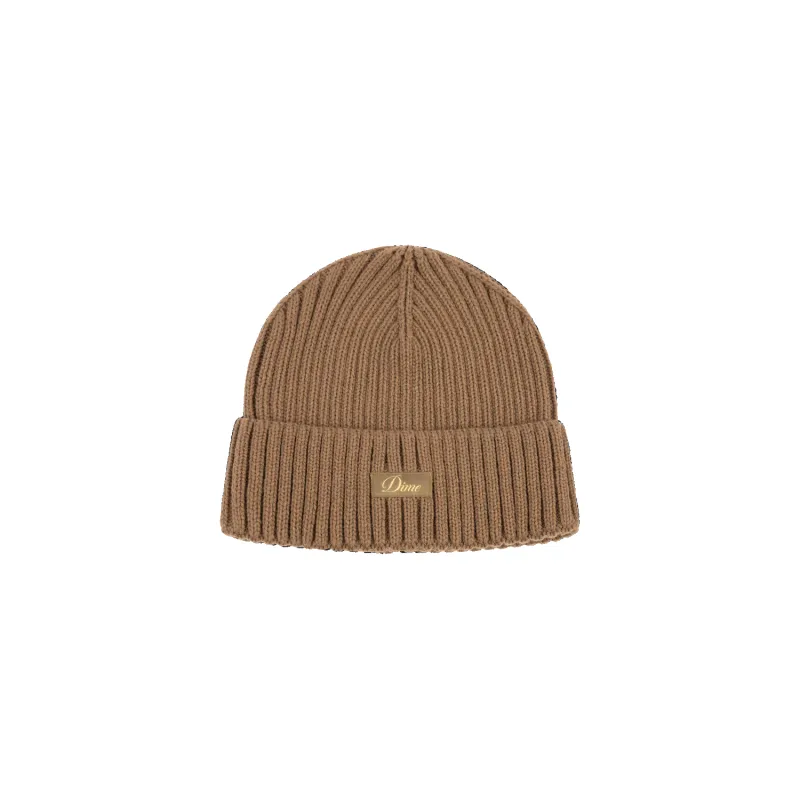 Cursive Rib Beanie - Coffee sold by Stomping Ground