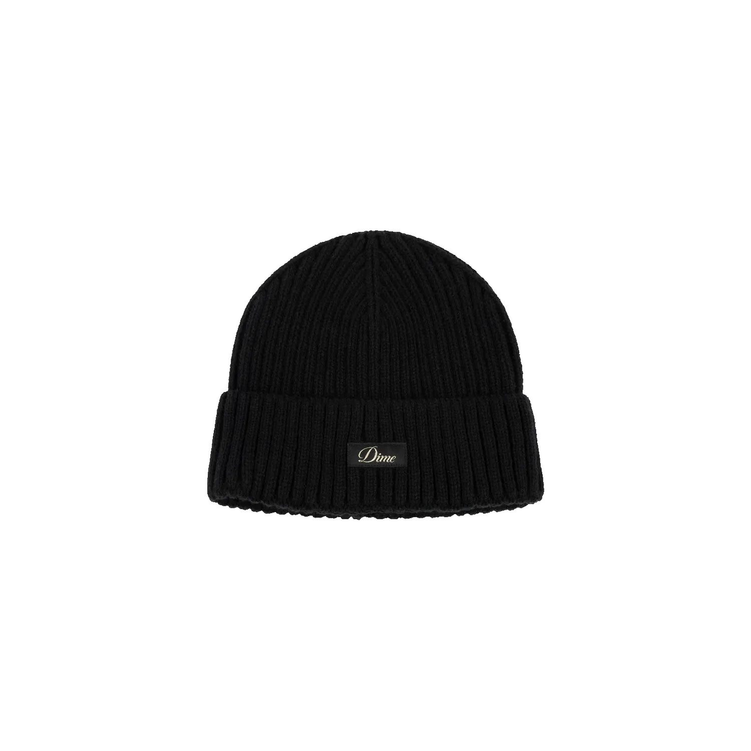 Cursive Rib Beanie - Black sold by Stomping Ground