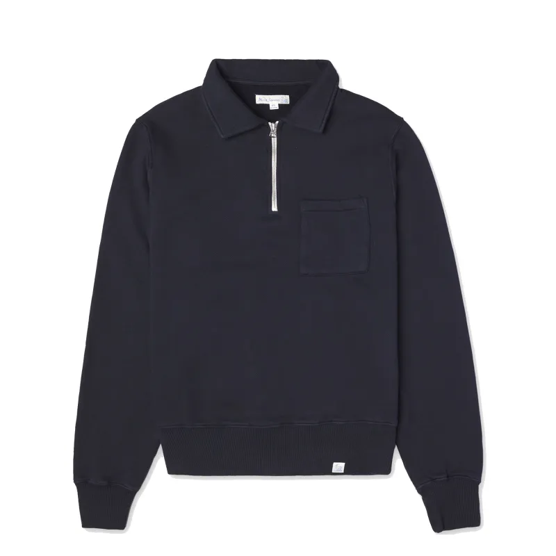 Good Basics Quarter Zip Sweatshirt - Dark Navy sold by Stomping Ground