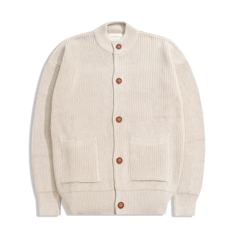 Albers Cardigan - Stone Ribbed sold by Stomping Ground