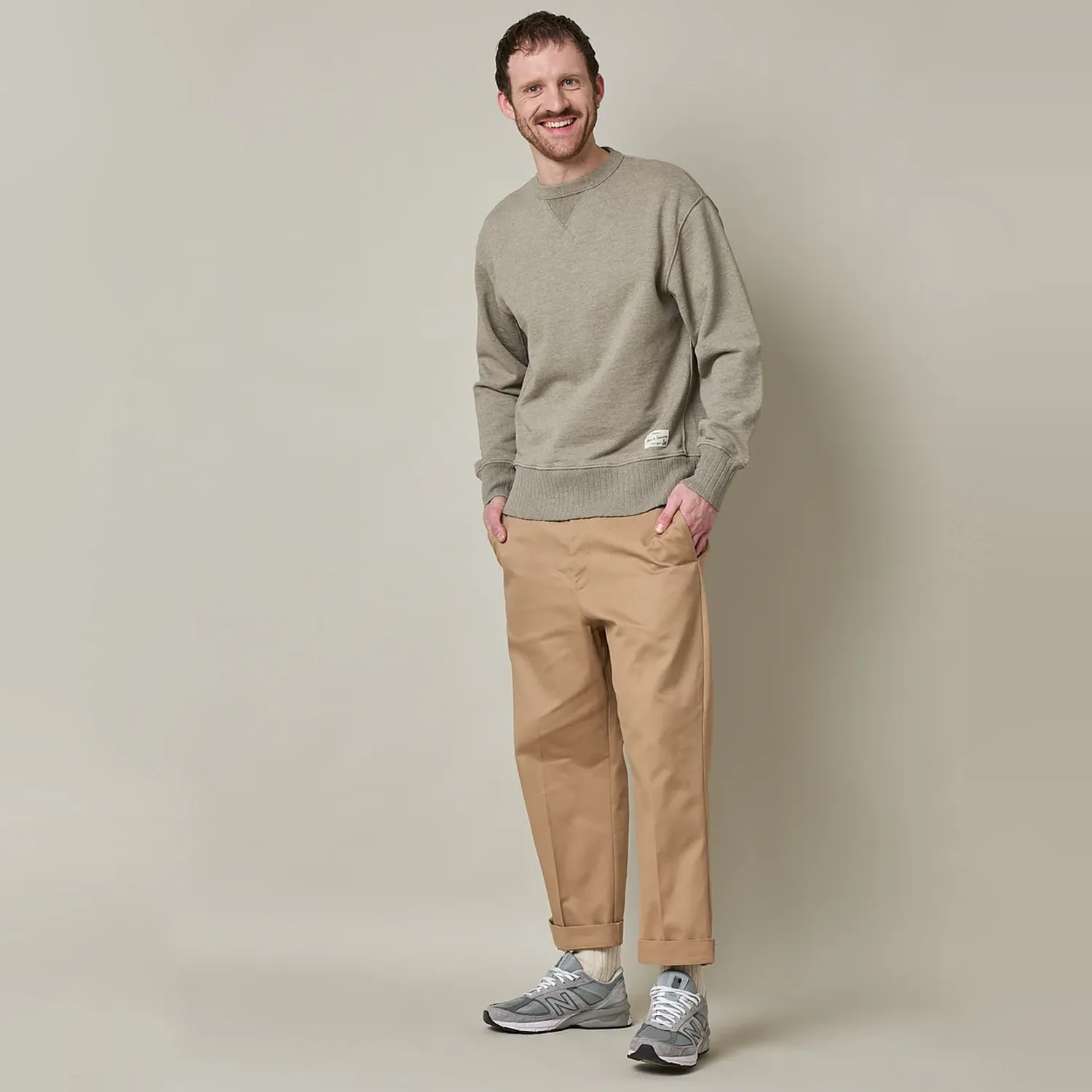 Textured Heavyweight Rugged Fleece Sweatshirt - Grey Melange sold by Stomping Ground product image thumbnail 2