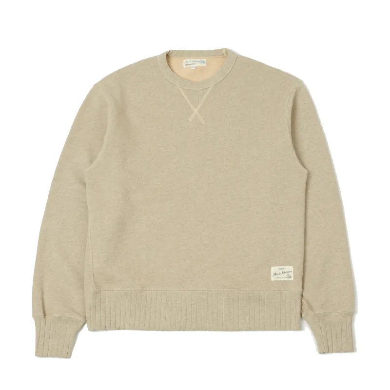 Textured Heavyweight Rugged Fleece Sweatshirt - Grey Melange sold by Stomping Ground